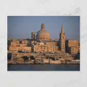 Valletta, uit Sliema Bay, Malta Briefkaart (Voorkant)