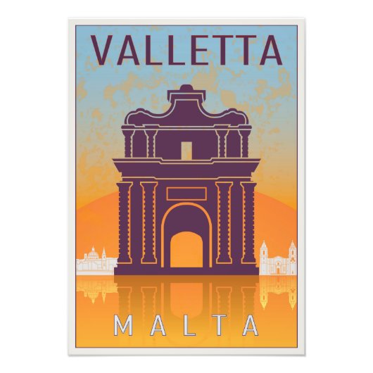 Valletta Vintage poster (Voorkant)