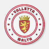 Valletta-wapenschild, Malta Magneet (Voorkant)