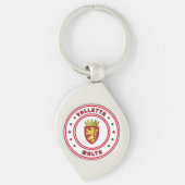 Valletta-wapenschild, Malta Sleutelhanger (Voorkant)