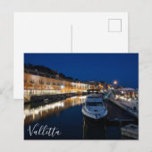 Valletta waterfront district met kleine haven briefkaart (Voorkant / Achterkant)