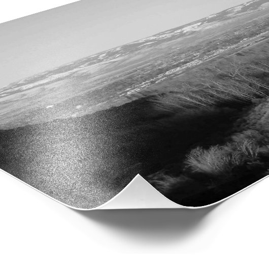 Valley 2 (ZWARTE EN WITTE) Foto Afdruk (Hoek)