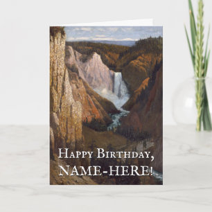 Valley and Waterfall  Kijk Birthday Card Kaart