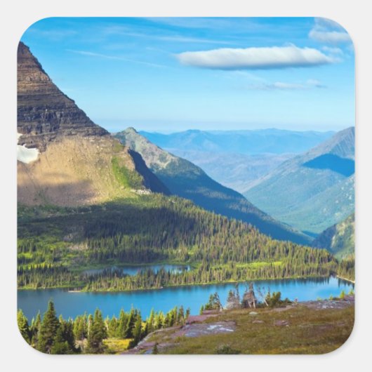 Valley Beyond Vierkante Sticker (Voorkant)