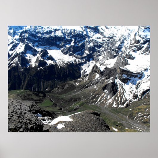 Valley bij de Schilthorn-berg Poster (Voorkant)
