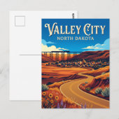 Valley City USA Briefkaart (Voorkant / Achterkant)