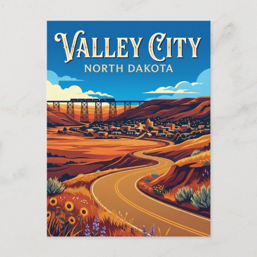 Valley City USA Briefkaart (Voorkant)