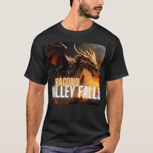 Valley Falls Dragons mascot family T-shirt (Voorkant)