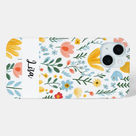Valley Floral iPhone Case (Achterkant (horizontaal))