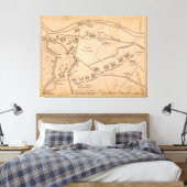 Valley Forge Encampment Map (Dec. 1777-juni 1778) Canvas Afdruk (Insitu (Slaapkamer))