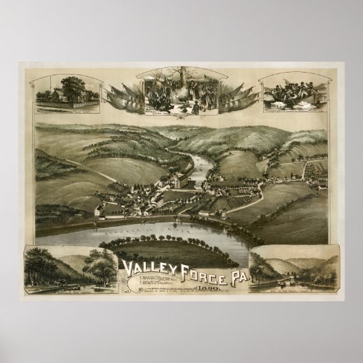 Valley Forge Pa. 1890 Poster (Voorkant)