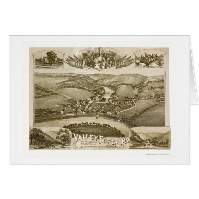 Valley Forge, PA Panoramic Map - 1890 (Voorkant Horizontaal)