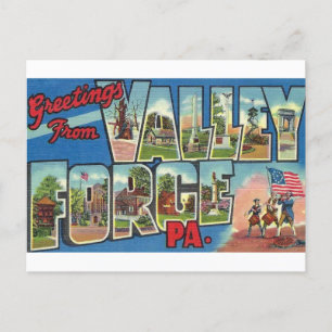 Valley Forge Pennsylvania Vintage Travel Briefkaar Briefkaart