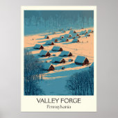 Valley Forge Pennsylvania  winterkamp kunst Poster (Voorkant)