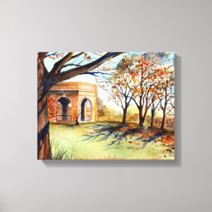 Valley Garden Harrogate van Farida Greenfield Canvas Afdruk