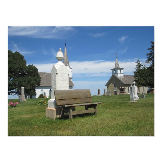 "Valley Grove Cemetery" Foto Afdruk (Voorkant)