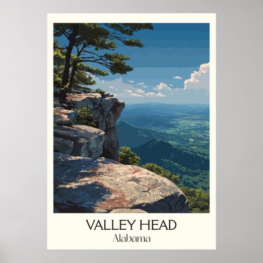 Valley Head Alabama Mountain Bluffs Poster (Voorkant)