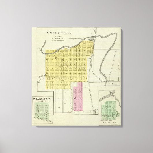 Valley Herfsten, Williamstown en Lowell, Kansas Canvas Afdruk (Voorkant)