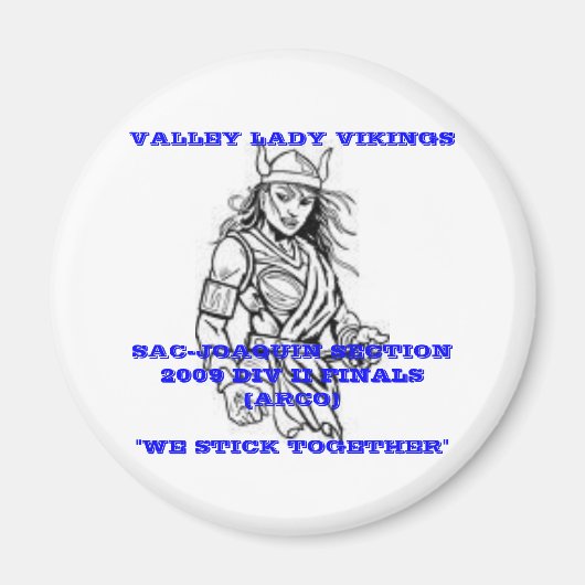 Valley Lady Vikings magneet (Voorkant)