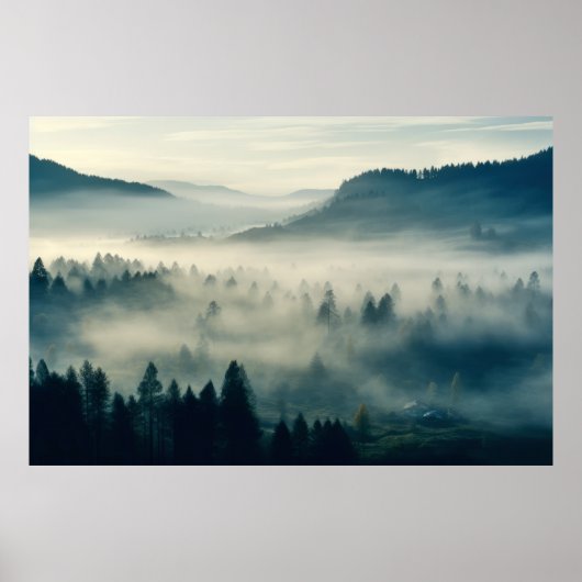 Valley Landschap Meditatie Serene Kalm Poster (Voorkant)