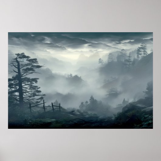 Valley Landschap Meditatie Serene Kalm Poster (Voorkant)