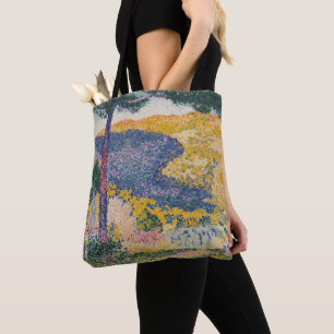Valley met Fir Shade op de berg Tote Bag