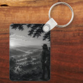 Valley of Dawn Black & White Wanderer Sleutelhange Sleutelhanger (Achterkant)