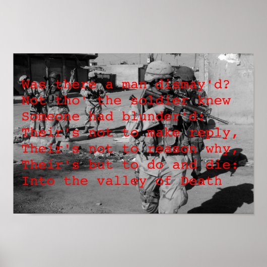 Valley of Death in Irak Poster (Voorkant)