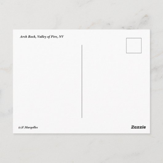 Valley of Fire Briefkaart (Achterkant)