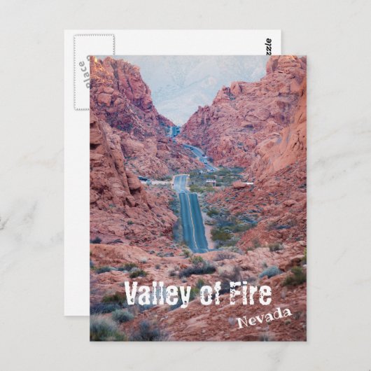Valley of Fire Drive Briefkaart (Voorkant / Achterkant)