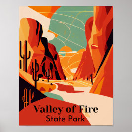 Valley of Fire Hedendaagse reizen Poster