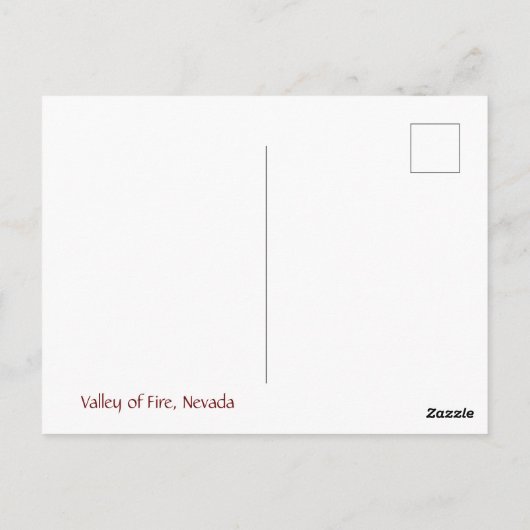 Valley of Fire Landscape Briefkaart (Achterkant)