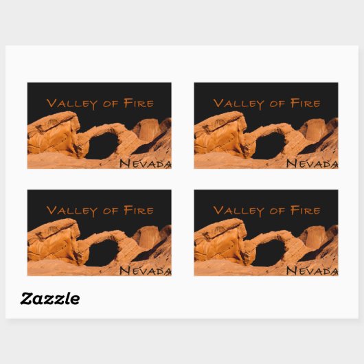Valley of Fire Nevada Rechthoekige Sticker (Vel)