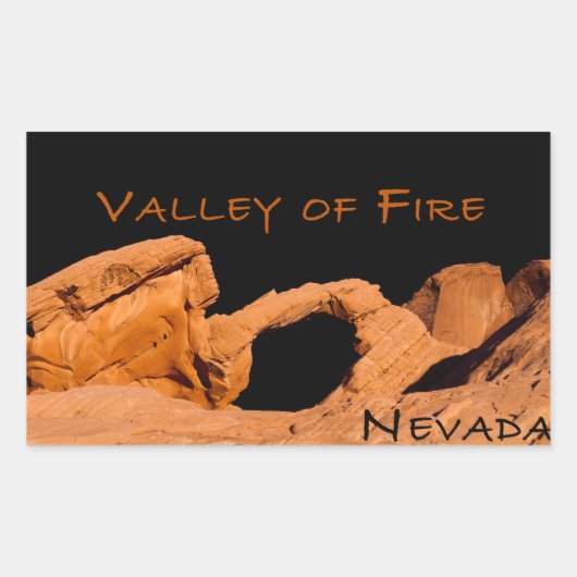 Valley of Fire Nevada Rechthoekige Sticker (Voorkant)