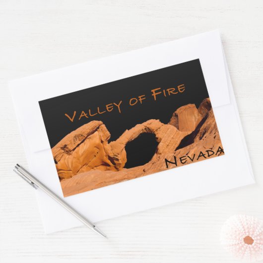 Valley of Fire Nevada Rechthoekige Sticker (Envelop)