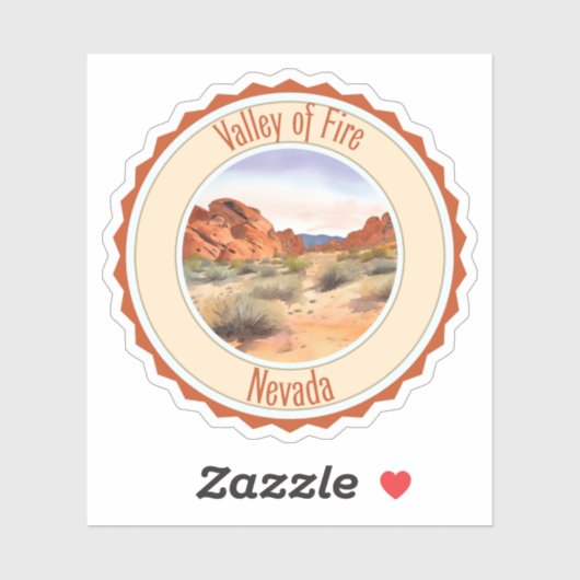Valley of Fire, Nevada Sticker (Vel)