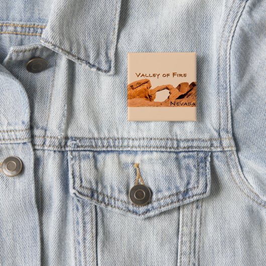 Valley of Fire Nevada USA Vierkante Button 5,1 Cm (In situ)
