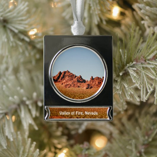 Valley of Fire, Nevada Verzilverd Banner Ornament (Boom)