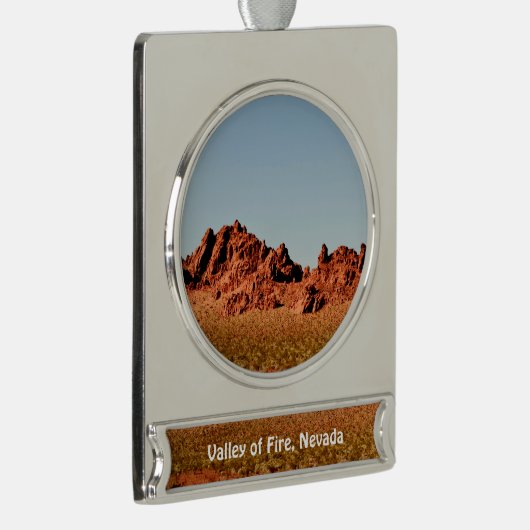 Valley of Fire, Nevada Verzilverd Banner Ornament (Rechts)