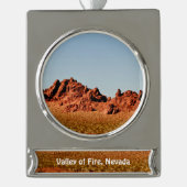 Valley of Fire, Nevada Verzilverd Banner Ornament (Voorkant)