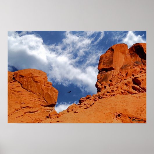 Valley of Fire Poster Print, "Hij zei, ze zei" (Voorkant)