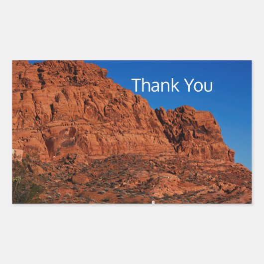 Valley of Fire   Rechthoekige Sticker (Voorkant)
