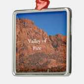 Valley of Fire Snowflake Metalen Ornament (Links)