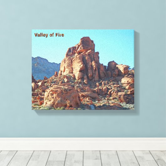 Valley of Fire State Park Canvas Afdruk (Insitu (Houten vloer))