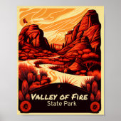 Valley of Fire State Park kunst Poster (Voorkant)