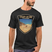Valley of Fire State Park Nevada Badge Art T-shirt (Voorkant)