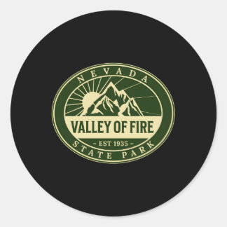 Valley of Fire State Park Nevada Natuur Wandeling  Ronde Sticker