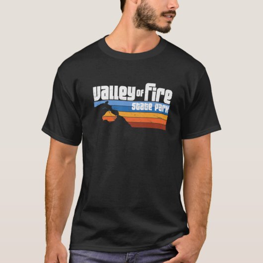 Valley of Fire State Park Nevada - Retro Desert Su T-shirt (Voorkant)