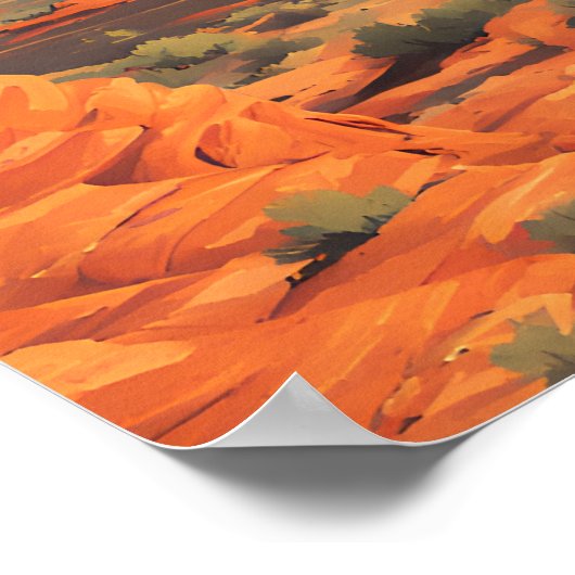 Valley of Fire State Park Retro Travel Poster (Hoek)