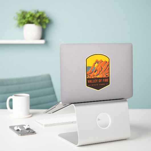 Valley Of Fire State Park Sticker (Laptop op bureau)